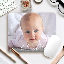Custom Foto Niedlich DIY Moderne Liebe Skriptherze Mousepad