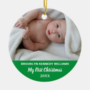 Custom Foto Niedlich New Baby Neugeborenes Erste W Keramik Ornament
