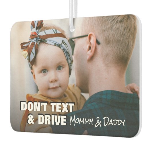 Custom Foto NoTexting Quote Oblong Autolufterfrischer (Links)