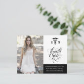 Custom Foto Nurse Abschluss Vielen Dank Postkarte (Stehend Vorderseite)