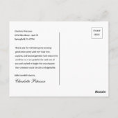 Custom Foto Nurse Abschluss Vielen Dank Postkarte (Rückseite)