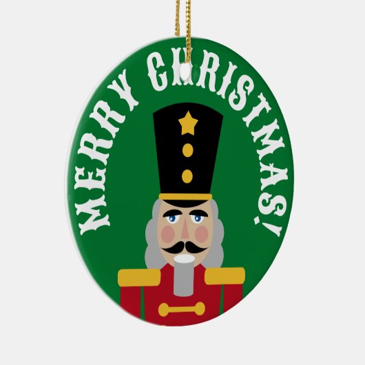 Custom Foto Nutcracker Weihnachtsbaumschmuck Keramik Ornament (Rechts)