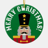 Custom Foto Nutcracker Weihnachtsbaumschmuck Keramik Ornament (Vorne)