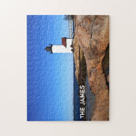 Custom Foto Ocean Beach Lighthouse Jigsaw Puzzle (Vertikal)
