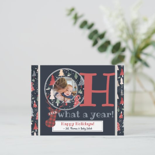 Custom Foto Oh Deer What A Year 2020 Weihnachten (Stehend Vorderseite)