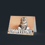 Custom Foto Oh Hell No Meme Funny Birthday Card Karte<br><div class="desc">Laden Sie Ihr eigenes Foto hoch, um eine lustige Karte für Geburtstage oder andere Gelegenheiten zu erstellen, die einen Meme-Stil haben. Auf der Vorderseite der Karte befindet sich Ihr Foto mit dem Text im Stile des Memes OH HELL NO, der oben auf der Karte liegt. Die Insider-Nachricht ist für Ihre...</div>