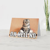 Custom Foto Oh Hell No Meme Funny Birthday Card Karte (Vorderseite)