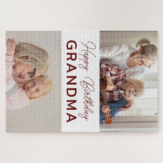 Custom Foto Oma Birthday Puzzle (Horizontal)