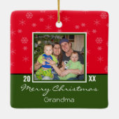 Custom Foto Oma Weihnachtsschmuck (Rückseite)