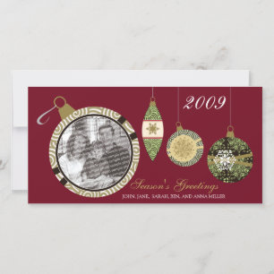 Custom Foto Ornament Holiday Foto Card :: 03 Feiertagskarte