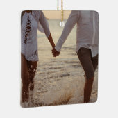 Custom Foto Ornament| Personalisiert Keepake Keramikornament (Rechts)