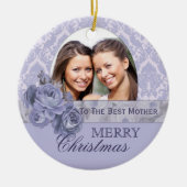 Custom Foto Ornament Weihnachtsgeschenk für Mutter (Vorne)