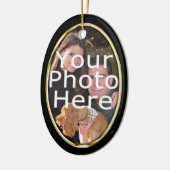Custom Foto Oval Weihnachtsschmuck (Links)