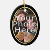 Custom Foto Oval Weihnachtsschmuck (Hinten)