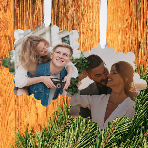 Custom Foto Paare Verlobung Ihr Personalisiert Ornament Karte