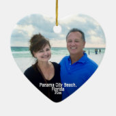 Custom Foto Panama City Beach Shoreline Keramik Ornament (Hinten)