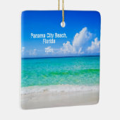 Custom Foto Panama City Beach Umbrells Keramikornament (Rechts)
