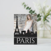 Custom Foto Paris Skyline mit Eiffelturm Postkarte (Stehend Vorderseite)