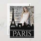 Custom Foto Paris Skyline mit Eiffelturm Postkarte (Vorne/Hinten)