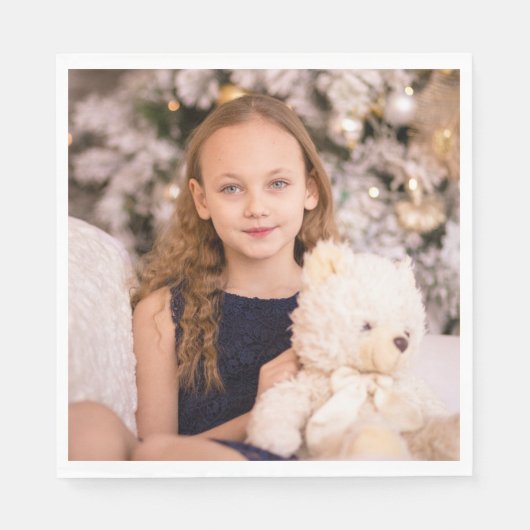 Custom Foto Party Paper Napkin Serviette (Vorderseite)