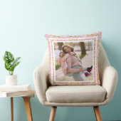 Custom Foto Pastel Pink Happy Green Mother Day Kissen (Stuhl )