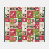 Custom Foto Patchwork Traditionelles Weihnachtsfes Fleecedecke (Vorderseite (Horizontal))