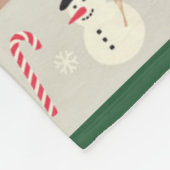 Custom Foto Patchwork Traditionelles Weihnachtsfes Fleecedecke (Ecke)