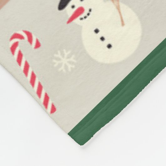 Custom Foto Patchwork Traditionelles Weihnachtsfes Fleecedecke (Ecke)