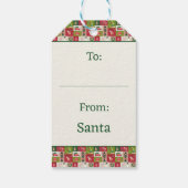 Custom Foto Patchwork Traditionelles Weihnachtsfes Geschenkanhänger (Rückseite)