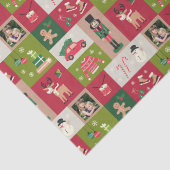 Custom Foto Patchwork Traditionelles Weihnachtsfes Seidenpapier (Detail)