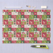 Custom Foto Patchwork Traditionelles Weihnachtsfes Seidenpapier (Handwerk)