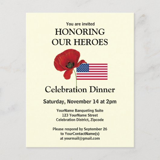 Custom Foto Patriotic USA Veterans (Vorderseite)