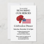 Custom Foto Patriotic USA Veterans Dinner Einladung (Vorderseite)