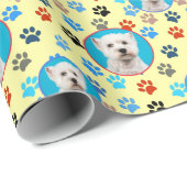 Custom Foto Paws Cat Lover Hund Lover Pet Lover Geschenkpapier (Rolleneckpunkt)