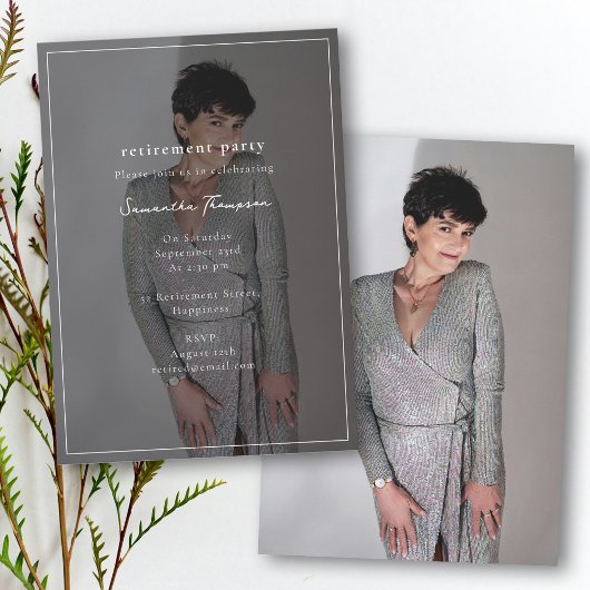 Custom Foto Pensionierung Party Celebration Invita Einladung
