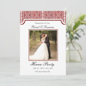 Custom Foto Personalisiert Arab Henna Einladung (Stehend Vorderseite)