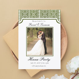 Custom Foto Personalisiert Arab Henna Einladung