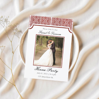 Custom Foto Personalisiert Arab Henna Einladung