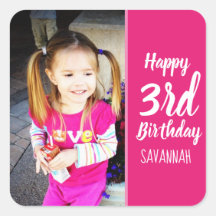 Custom Foto Personalisiert Birthday Party Aufklebe
