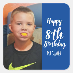 Custom Foto Personalisiert Birthday Party Aufklebe Quadratischer Aufkleber