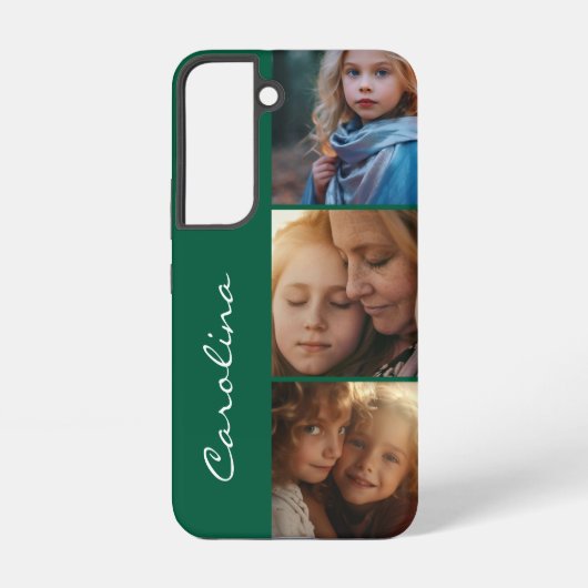 Custom Foto Personalisiert Forest Green Samsung Galaxy Hülle (Rückseite)
