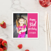 Custom Foto Personalisiert Happy Geburtstag Napkin Serviette (Beispiel)