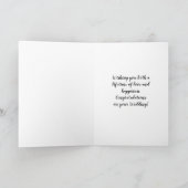 Custom Foto Personalisiert Hochzeit Herzlichen Glü Karte (Innenseite)