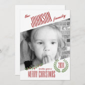 Custom Foto Personalisiert Holiday Weihnachtskarte Feiertagskarte (Vorne/Hinten)