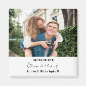 Custom Foto Personalisiert Kühlschrank Hochzeitsfe Magnet (Vorne)