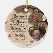 Custom Foto Personalisiert Memorial Death MOrnamen Keramik Ornament (Vorne)