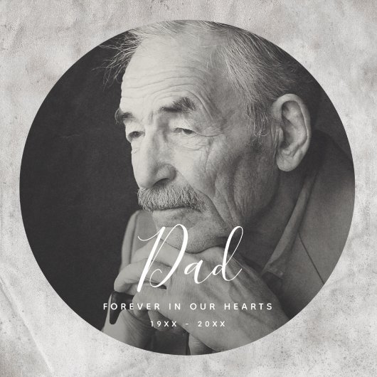 Custom Foto Personalisiert Memorial Death Tribute Runder Aufkleber