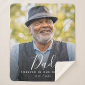 Custom Foto Personalisiert Memorial Vater Vater Sherpadecke (Vorderseite)