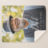 Custom Foto Personalisiert Memorial Vater Vater Sherpadecke (Vorderseite (Horizontal))