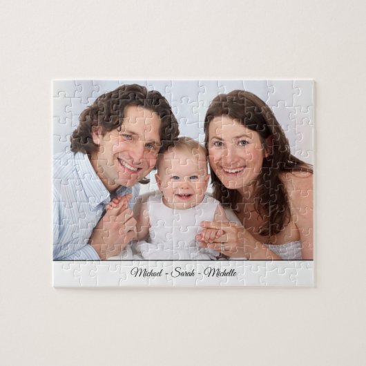 Custom Foto Personalisiert Name Jigsaw Puzzle (Horizontal)